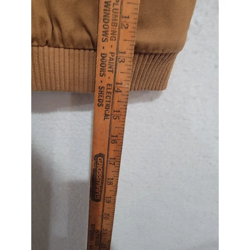 Carhartt Active Jacket Kids 12M Brown Excellent Quilted‎ Lined Canvas Hooded